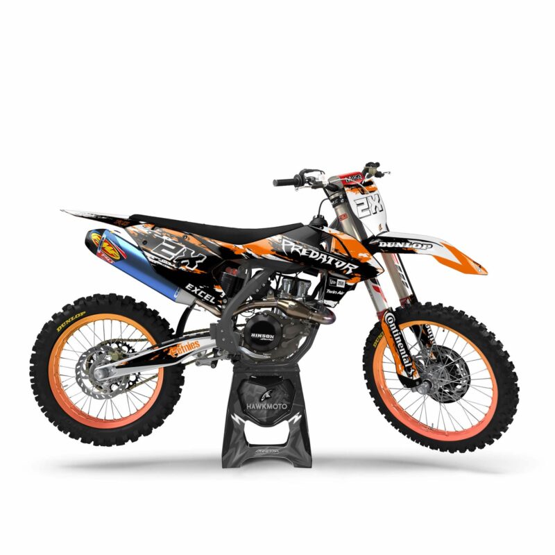 Wicked MX Graphics Kit: Fits  SX SXF EXC 85 125 150 250 300 350 450  Knight Orange