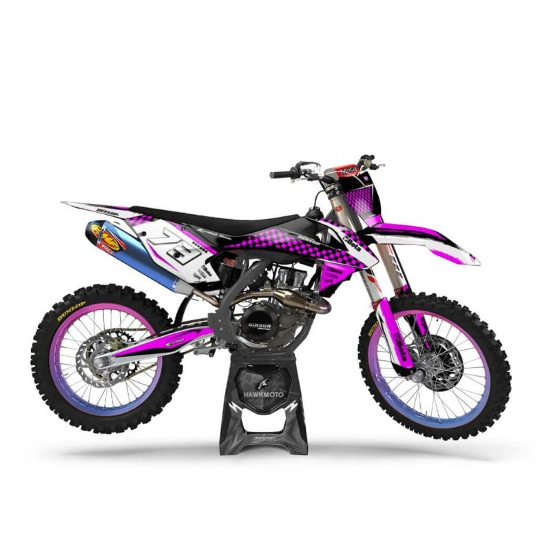 Wicked MX Graphics Kit: Fits  SX SXF EXC 65 85 125 150 250 300 350 450  &#8211; Lock Purple