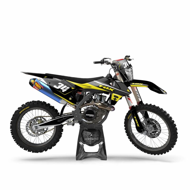 MX Motocross Graphics Kit Wicked MX Graphics Kit: Fits  All Models All Years- Brand Yellow