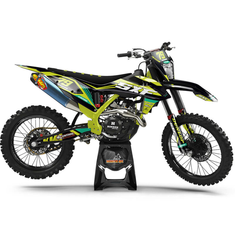 Wicked MX Graphics Kit: Fits  SX SXF EXC 85 125 150 250 300 350 450  Burst