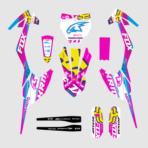 Hawkmoto Pit Bike Graphics: KRM – Pink Fox