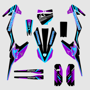 Hawkmoto Pit Bike Graphics: KRM - Cyberwave