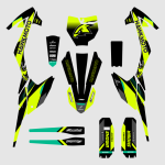 Hawkmoto Pit Bike Graphics: KRM - LimeLight