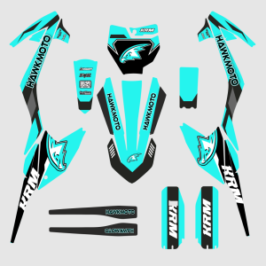 Hawkmoto Pit Bike Graphics: KRM - Ice Blast