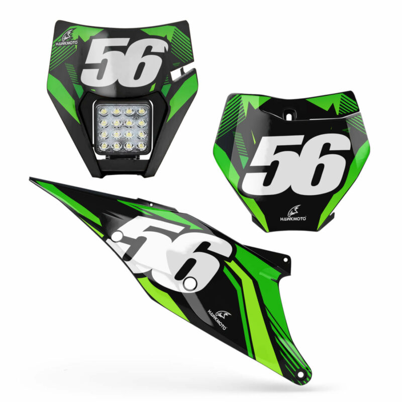 Wicked MX Graphics Kit: Fits  SX SXF EXC 85 125 150 250 300 350 450  Induction