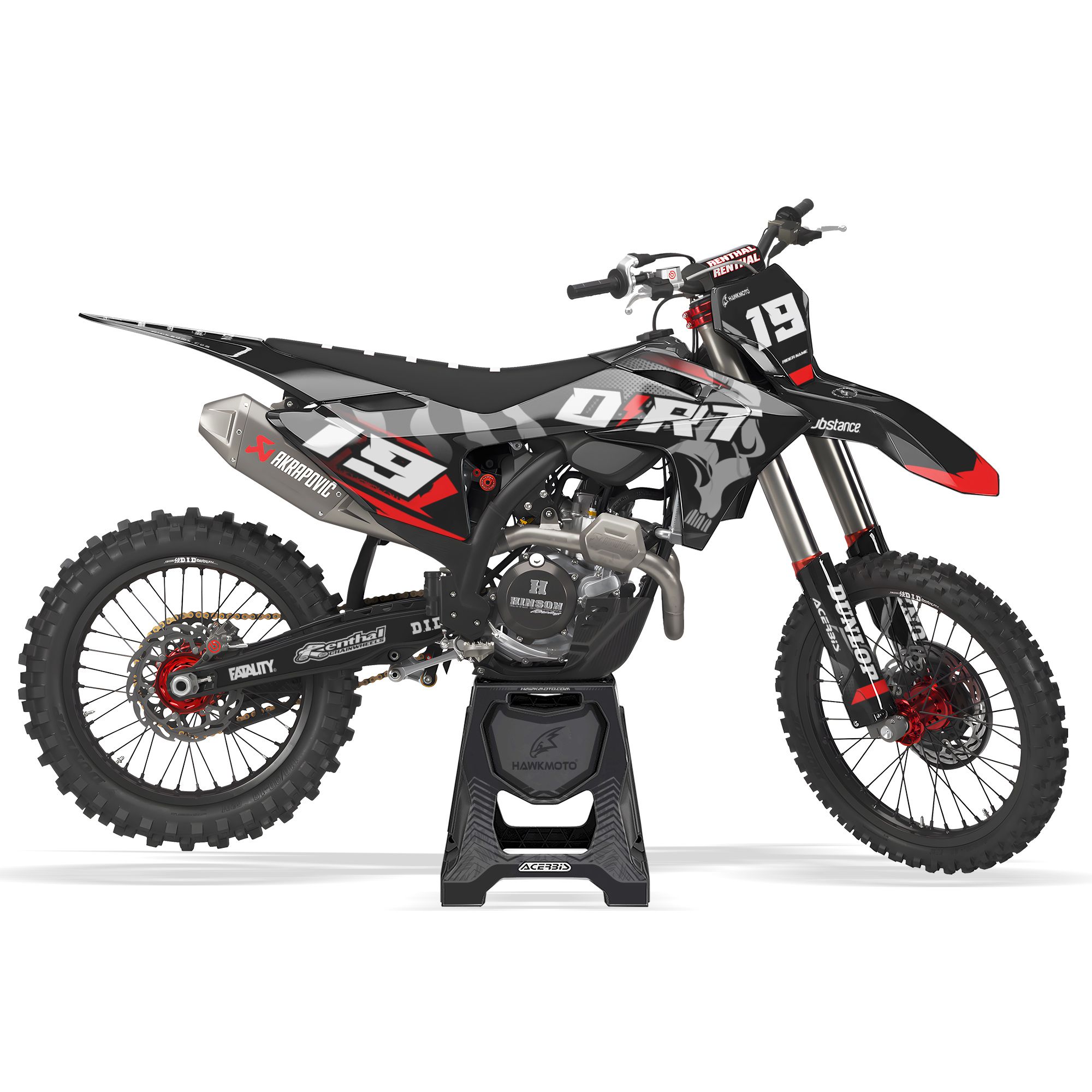 FLU PTS6 PRO TEAM GRAPHICS Kit For GasGas MC EC EX 125-450 (2021-2023) – Red/Multicolor