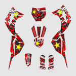 Hawkmoto 49cc Mini Bike Mayhem V2 Graphics Kit - Star Rock