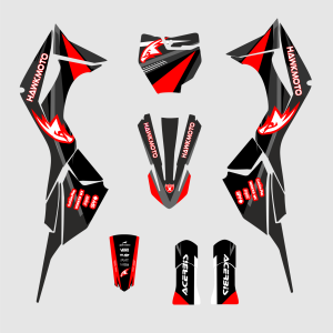 Hawkmoto 49cc Mini Bike Mayhem V2 Graphics Kit - Gotham