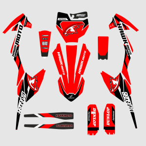 Hawkmoto Pit Bike Graphics: KRM - Gassed