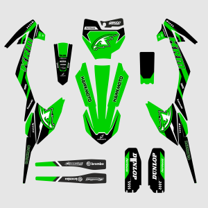 Hawkmoto Pit Bike Graphics: KRM - Saki