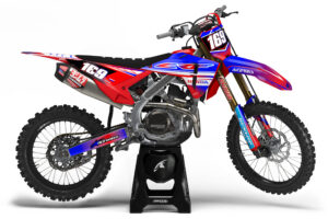 Wicked MX Graphics Kit Fits Honda CR CRF 50 70 80 85 100 125 150 230 250 300 450 - Lit Red