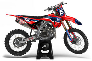Wicked MX Graphics Kit Fits Honda CR CRF 50 70 80 85 100 125 150 230 250 300 450 -  Zame - Red