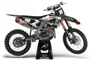 Wicked MX Graphics Kit Fits Honda CR CRF 50 70 80 85 100 125 150 230 250 300 450 -  Syrus - Black