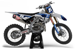 Wicked MX Graphics Kit Fits Honda CR CRF 50 70 80 85 100 125 150 230 250 300 450 -  Zame - Grey