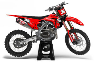 Wicked MX Graphics Kit Fits Honda CR CRF 50 70 80 85 100 125 150 230 250 300 450 - Yenz Red