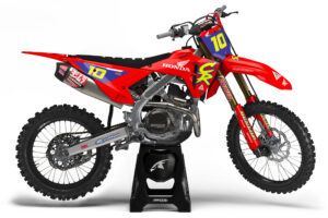 Wicked MX Graphics Kit Fits Honda CR CRF 50 70 80 85 100 125 150 230 250 300 450 -  Retro - Red